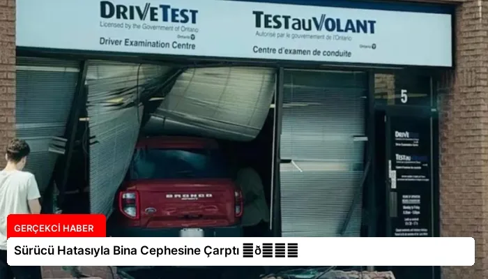 Sürücü Hatasıyla Bina Cephesine Çarptı ⏬👇