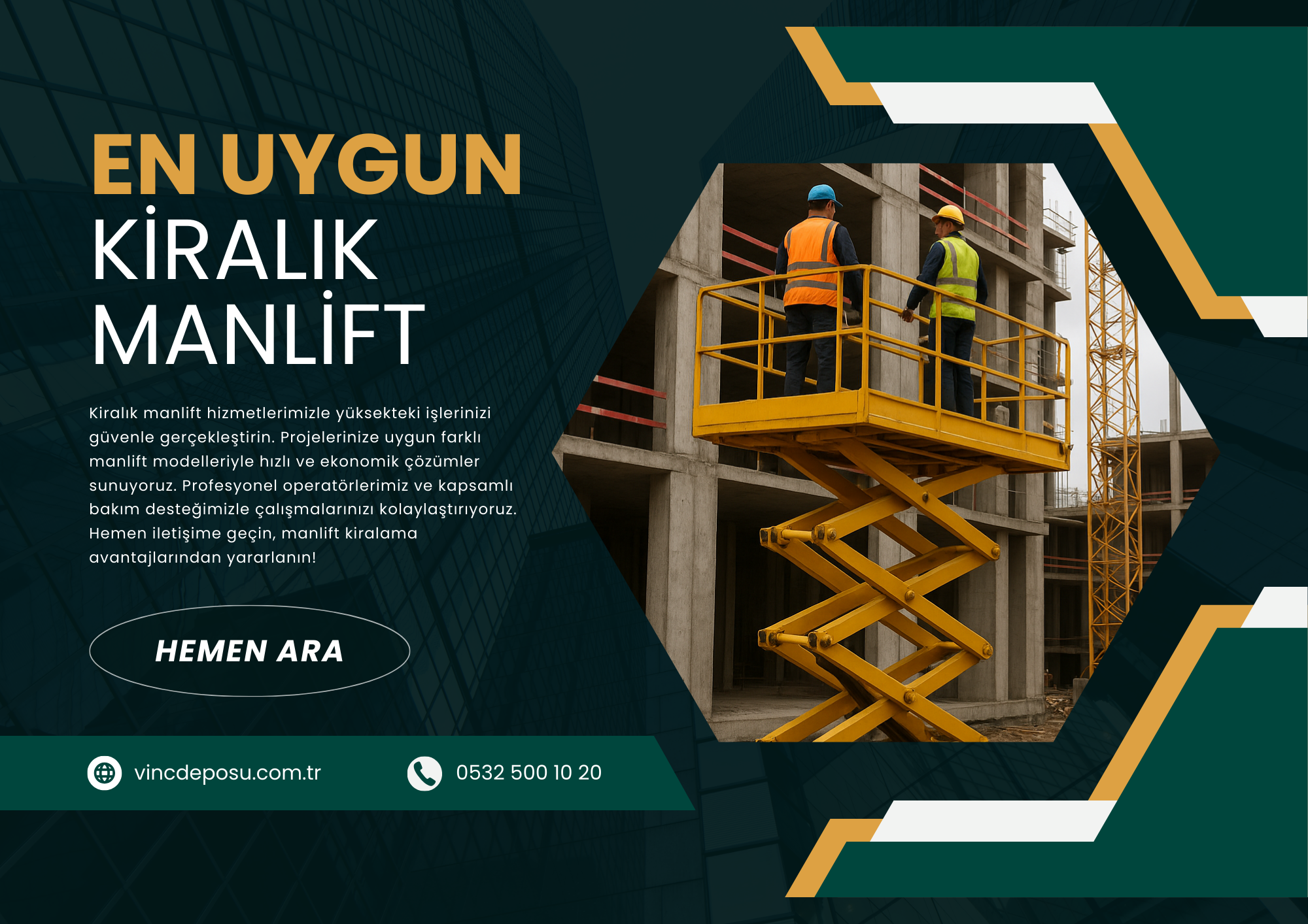 Kiralık Manlift ile İşlerinizi Daha Hızlı ve Güvenli Yapın
