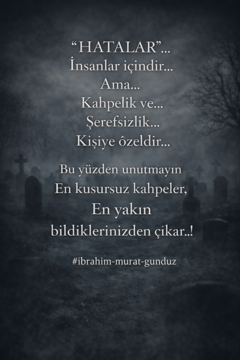 İbrahim Murat Gündüz’ün sözleri sosyal medyada gündem oldu: “Ölümlü dünyada ölümsüz gibi davrananlar…”