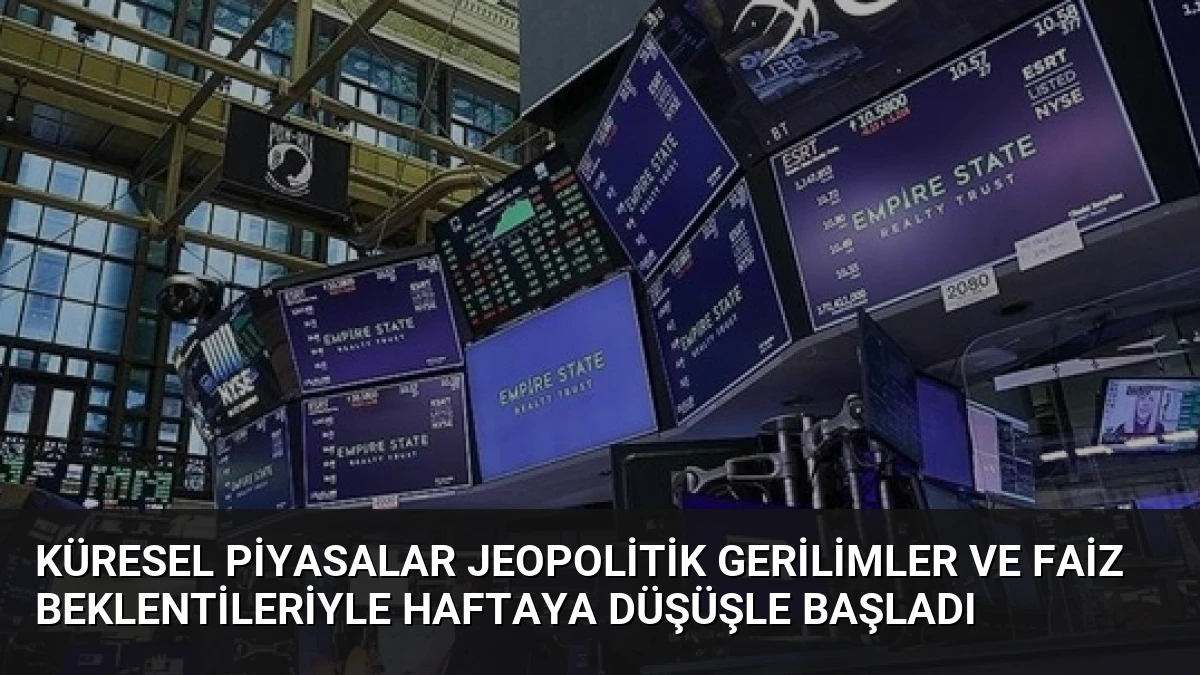 Küresel Piyasalar Jeopolitik Gerilimler ve Faiz Beklentileriyle Haftaya Düşüşle Başladı