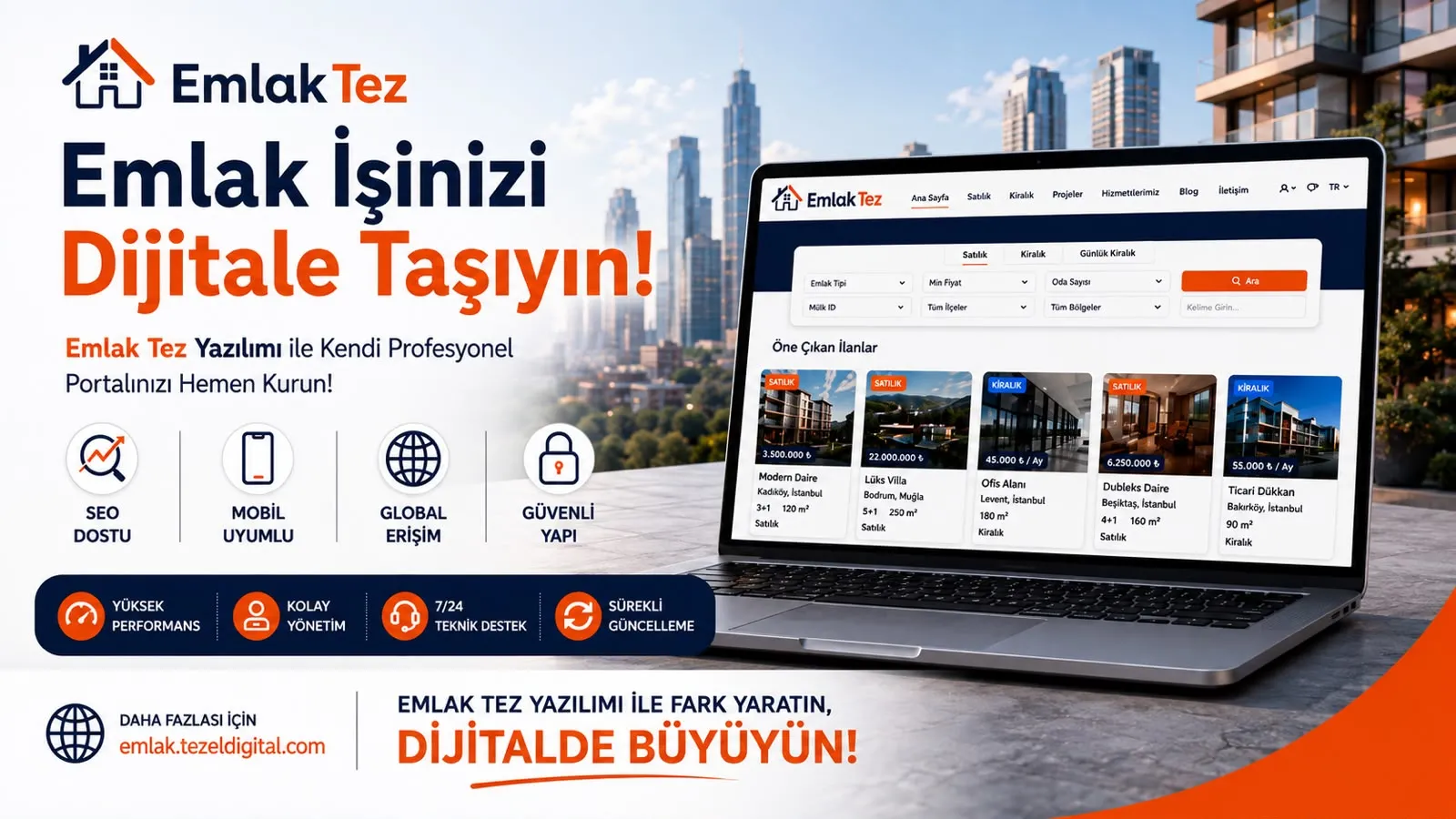 EmlakTez ile İlanlarınızı Kendi Markanız Altında Yayınlayın