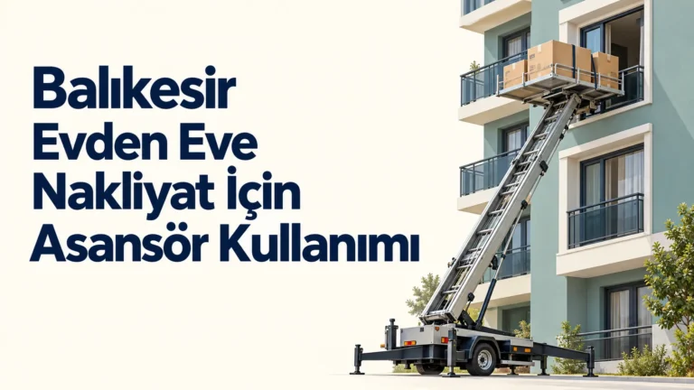 Balıkesir Evden Eve Nakliyat İçin Asansör Kullanımı